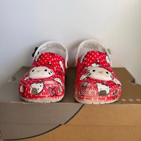 Crocs x Hello Kitty Big Girls Classic Clogs Kids Sandals - SZ 1 Y - Picture 7 of 12